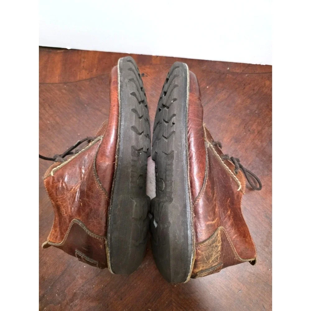 H.S. Trask Men's Brown Leather Chukka Lace-Up Casual Ankle Boots Size 9M‎